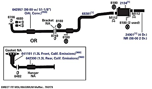 Exhaust Muffler AP Exhaust Products 700179