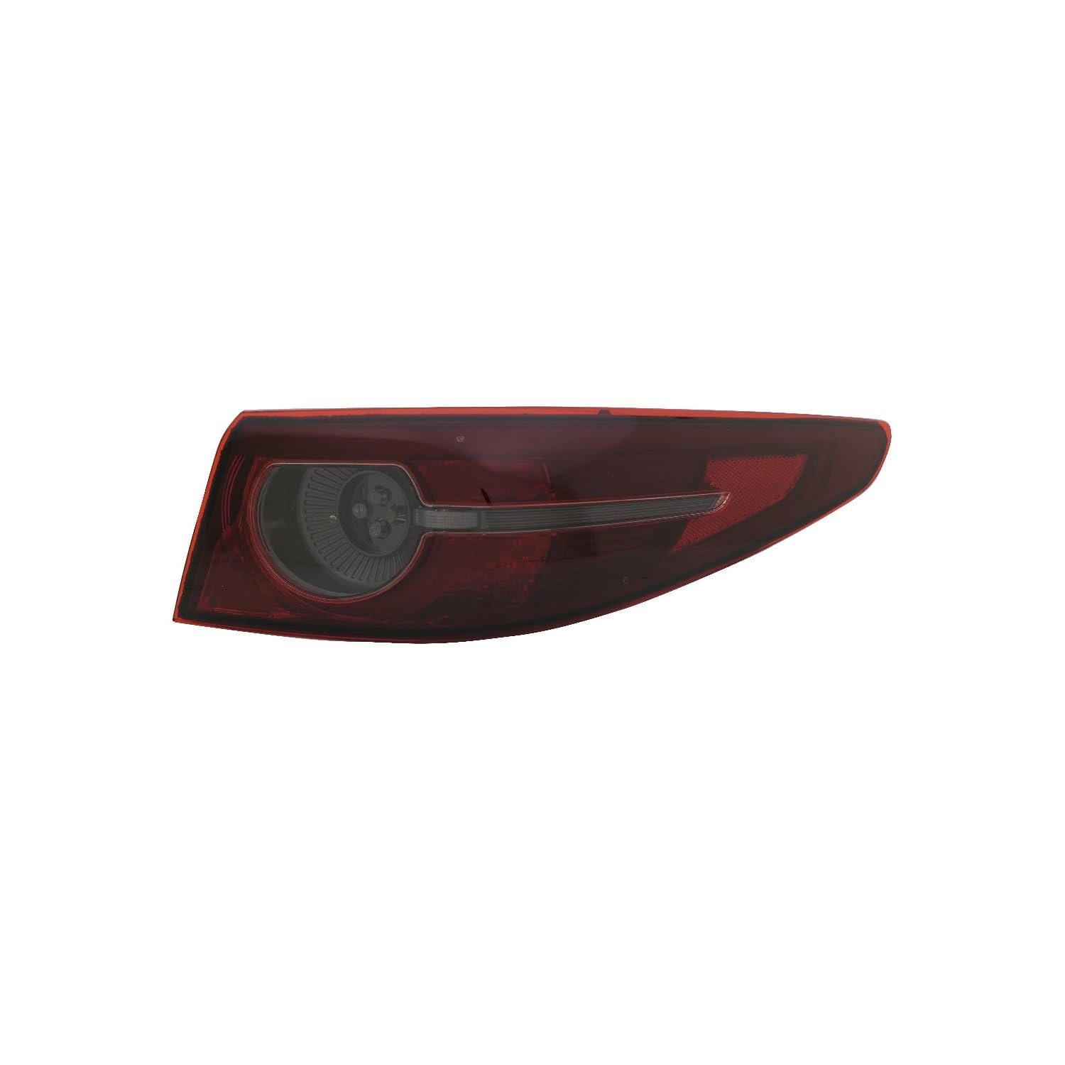 LED Tail Light Assembly Go-Parts for Mazda 3 Sedan, Right (Passenger) Side, Outer, 2019-2021, Without Signature Lighting, Replacement 2020
