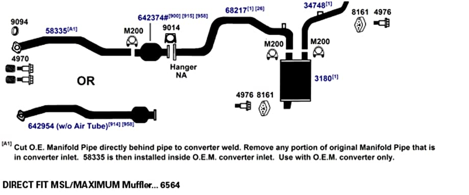 Exhaust Muffler AP Exhaust Products 6564