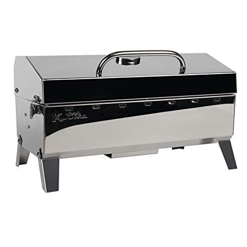 Kuuma Grill-StowNGo160, Gas w/EU-Style Fitting w/Therm&Igniter - Camco Manufacturing
