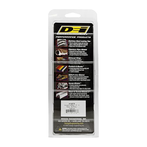 Titanium Protect-A-Boot Design Engineering 10578 6" Spark Plug Boot Protector Sleeves (Pack of 4)