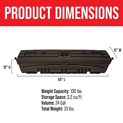 DU-HA 70820 DUHA All-Terrain Side by Side Storage Box fits Most ATVs and UTVs - Black Heavy Duty Storage Box Only, Mounting Hardware Sold Separately