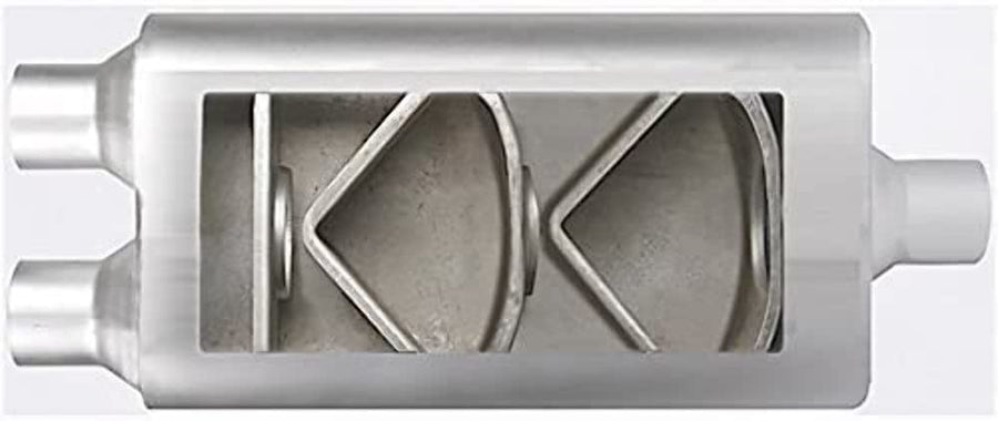 Different Trends 4.00Inx10.00Inx17.00In Muffler Dual/Center Flowsound 2.25In Id / 3.00In Od - 8424553