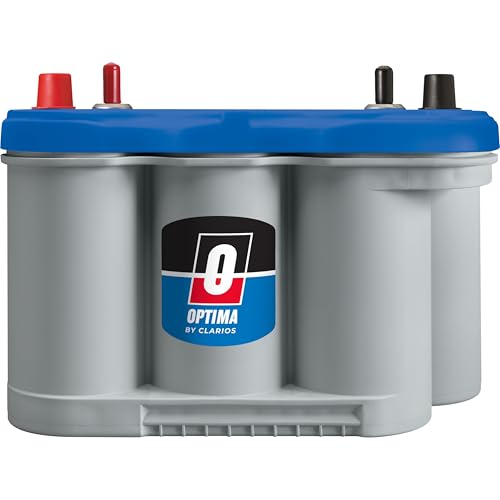 OPTIMA Batteries BlueTop High Performance D27M Dual Purpose Deep Cycle and Starting Sealed AGM Boat and RV Battery, 800 CCA, Dual Terminal, Maintenance Free, Versitile Mounting