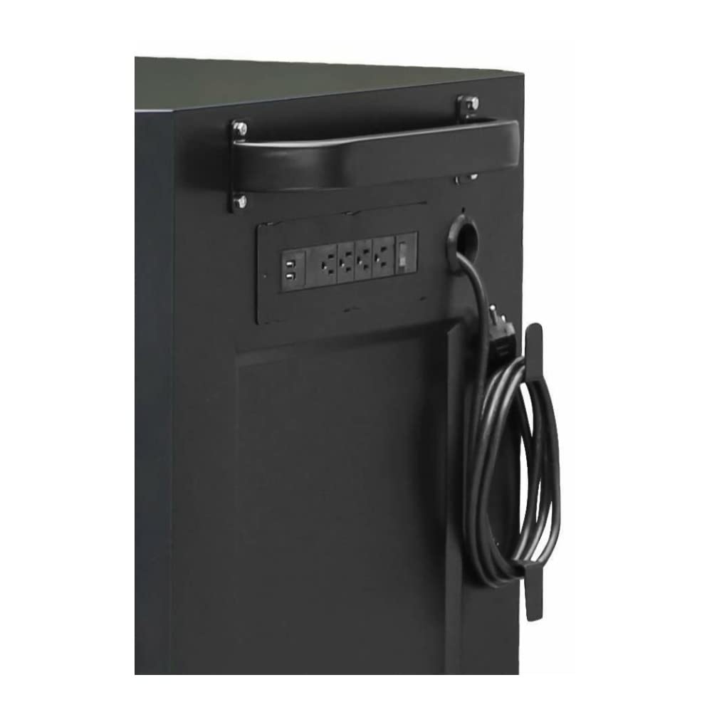 Montezuma Tool Box - 72" x 30" Rolling Tool Cabinet with 16 Drawer Multiple Power Outlets & Black Powder Coat Finish - M723016TC