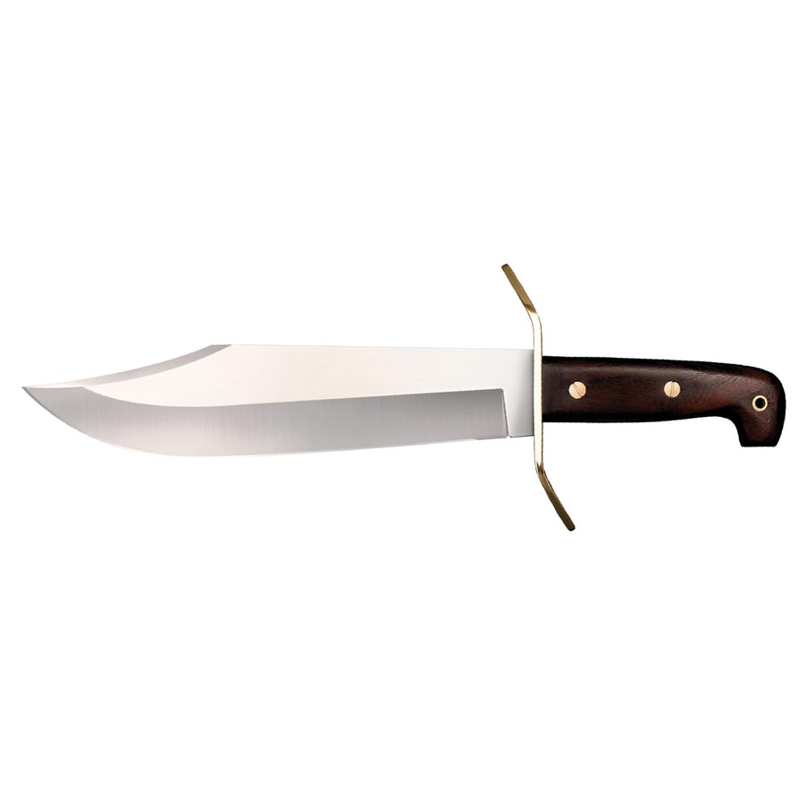 Wild West Ameristep Bowie 10.75" 1090 High-Carbon Steel Clip Point Blade 5.25" Rosewood Handle Fixed Blade Knife w/Leather Sheath