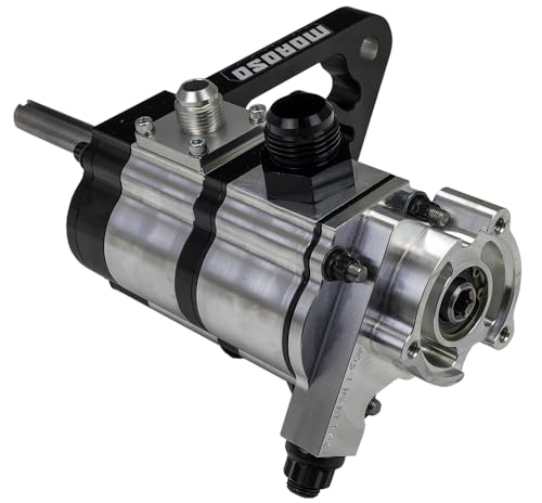 Moroso 22377 External Scavenge Style 2 Stage Oil Pump, Driver's Side Door Car Mount, 1.500" Pressure Section w/Fuel Pump Drive