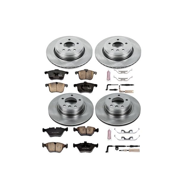 POWERSTOP Autospecialty KOE5764 Front and Rear Replacement Brake Kit-OE Brake Rotors & Ceramic Brake Pads For BMW 525i 2004-2005 [Model Specific]