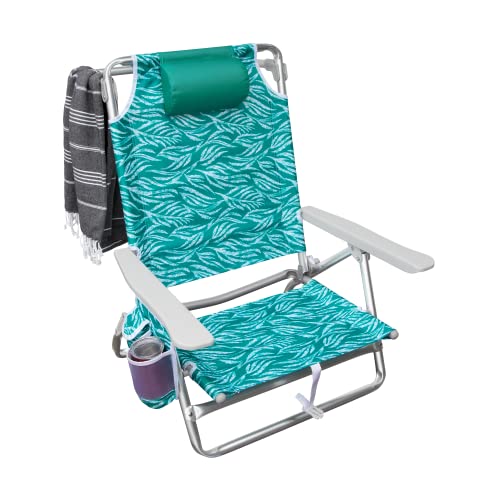 Backpack Hurley Beach Chair, One Size, Lightweight, Aluminum, Jade