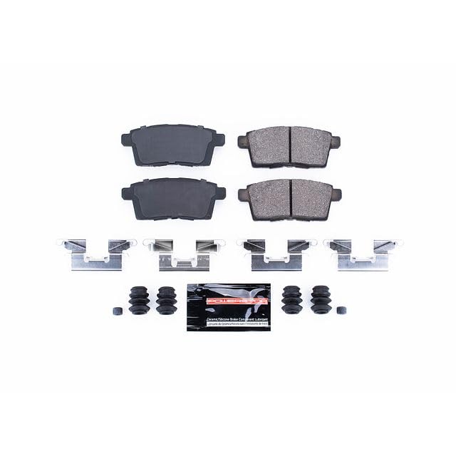 Power Stop Z23-1259 Z23 Evolution Sport Carbon Fiber Infused Ceramic Brake Pads with Hardware For Ford Edge, Lincoln MKX, Mazda CX-7, Mazda CX-9 [Model Specific]