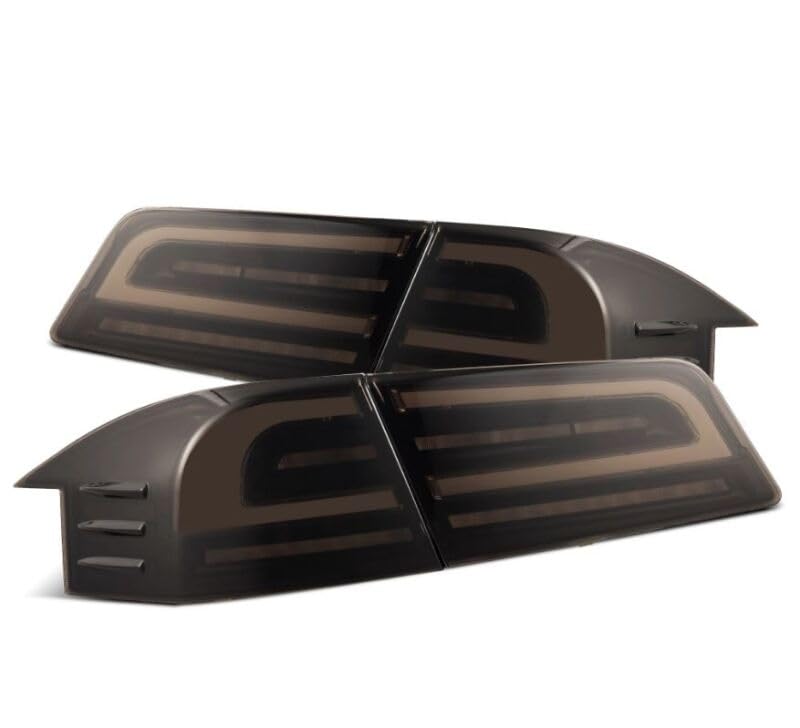 12-21 Tesla Model S AlphaRex LUXX-Series LED Tail Lights - Black