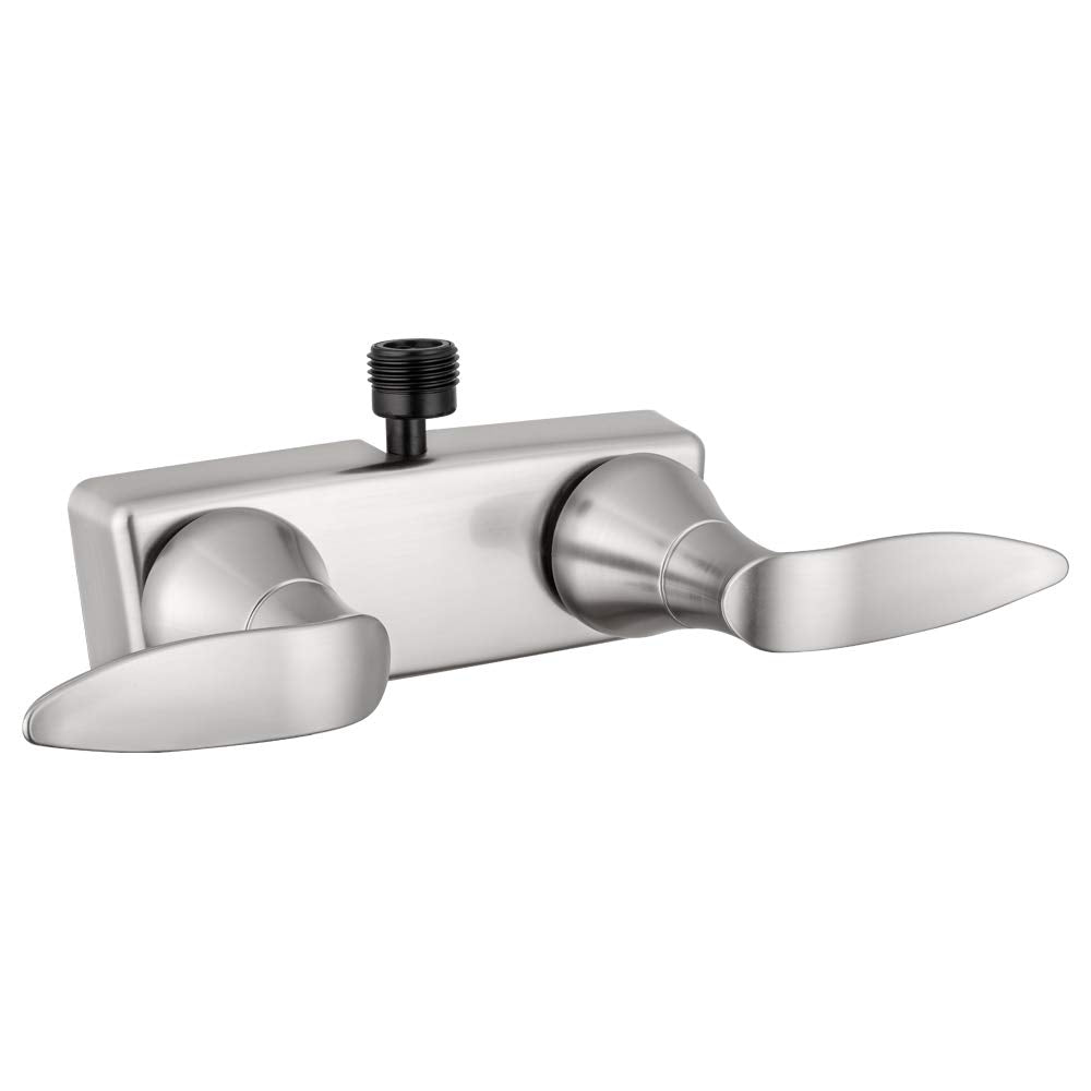 Dura Faucet RV Shower Faucet Valve Diverter DF-SA100LH-SN with Winged Levers (Satin Nickel)