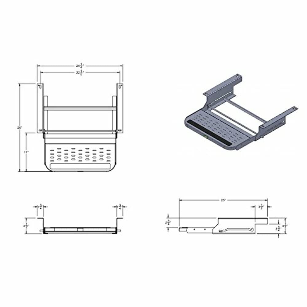Manual RV Step Stromberg Carlson SMFP-1220 – Foldable Camper Stairs for Trailer, Portable Single Pull Out Platform for RV, Rust Resistant Construction, Exterior Camper Step, 20" Wide Non-Skid Design