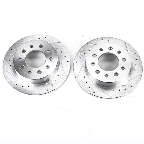 Power Stop JBR1137XPR Evolution Rear Drilled & Slotted Rotor Pair For Hyundai Tiburon 2003-2008 [Model Specific]