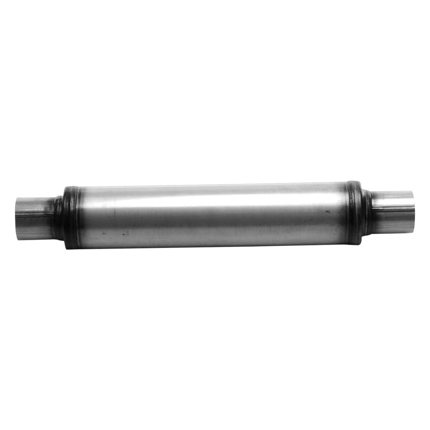 Cherry Bomb Salute Muffler - SA0426 Reversible Round Body - D4" X L18" 24" OAL 2-1/2" C/C Muffler - Cherry Bomb Salute