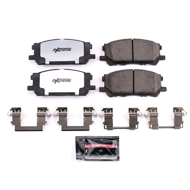 PowerStop Front Brake Pads For Lexus RX330 2004-06 |RX350 2007-09 |RX400h 2006-08 |Toyota Highlander - Truck & Tow Carbon-Fiber Ceramic Brake Pads With Installation Hardware, Z36-1005