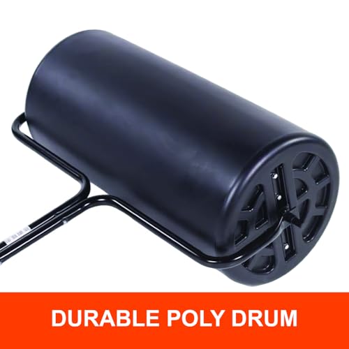 18" x 36" Agri-Fab Tow Behind Poly Lawn Roller 400 lbs weight with water, Poly Drum and Steel Frame, with Plug. Designed for Lawn and Garden Tractors