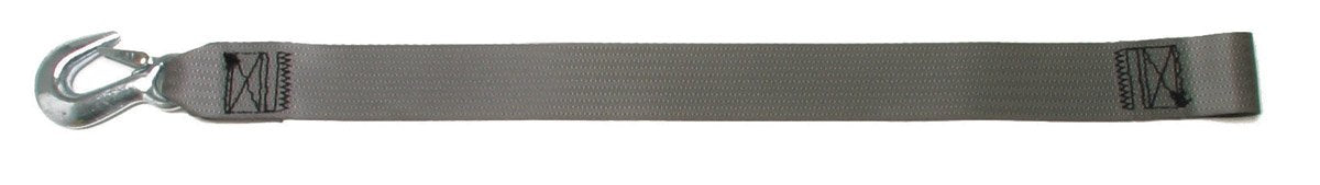 Winch Strap BoatBuckle with Loop End, Gray, 2-Inch x 15-Feet