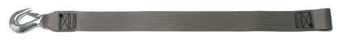 Winch Strap BoatBuckle with Loop End, Gray, 2-Inch x 15-Feet