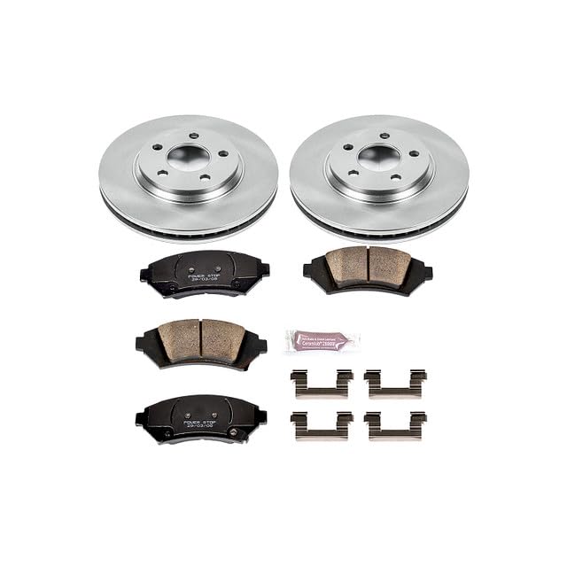 POWERSTOP Autospecialty KOE5137 Front Replacement Brake Kit-OE Brake Rotors & Ceramic Brake Pads For LeSa, Park Ave, Cadillac DeVi, Imp, Monte Ca, Pontiac Bonnev [Model Specific]