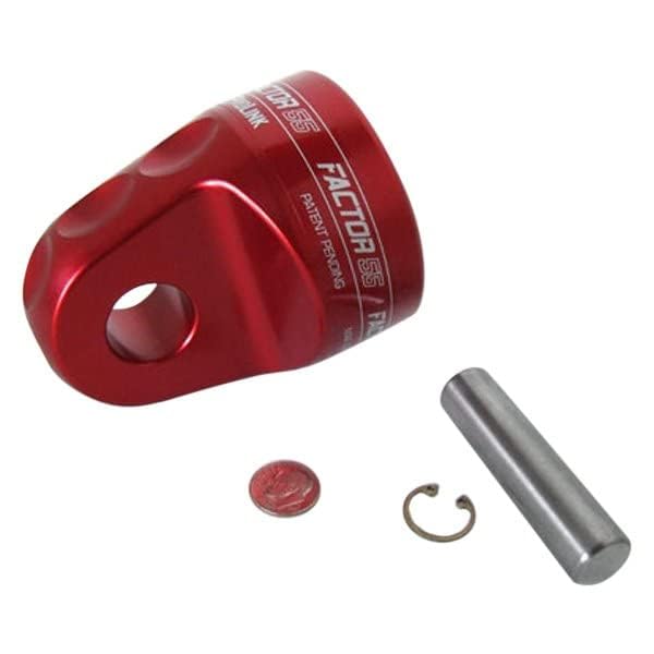Factor 55 Prolink XTV 00110-01 Shackle D Ring for use with Steel Cables Synthetic Ropes up to 5/16 in Max Load Rating 6000 lb Ultimate Failure 22,000 lb Ideal for 4x4 Off Road Trips - Red