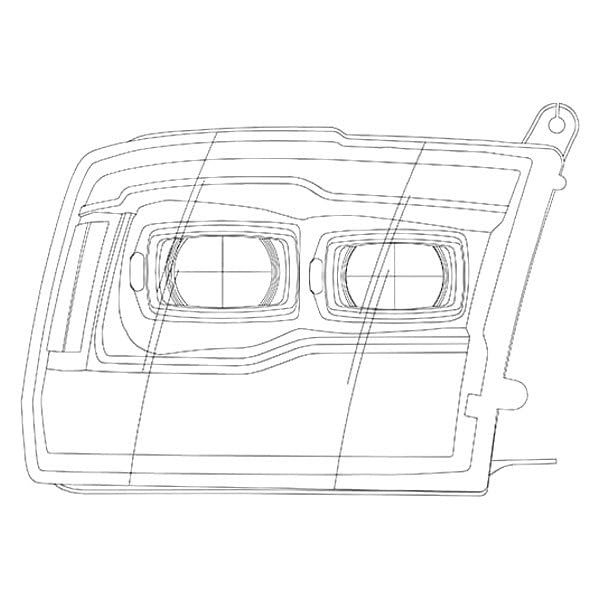 880540 AlphaRex USA Projector Headlamps Fits Dodge Ram 1500