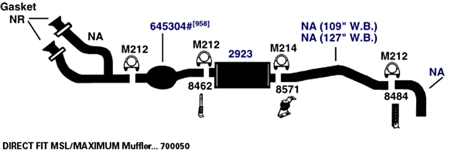 Exhaust Muffler AP Exhaust Products 2923
