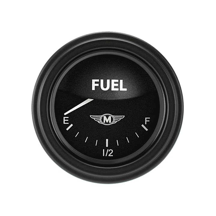 Classic Instruments Moal MA12BLF Bomber 2-1/8" Fuel Gauge 0-90 Ohm Rev Wind