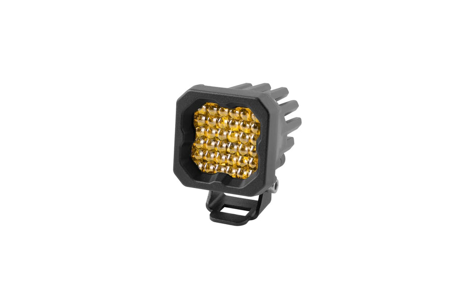 Diode Dynamics SSC1 Sport Yellow Standard LED Pod (one), Flood w/Amber Backlight