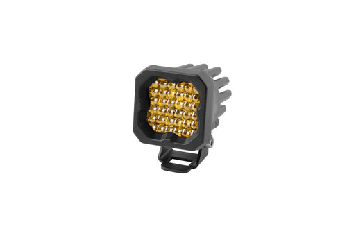 Diode Dynamics SSC1 Sport Yellow Standard LED Pod (one), Flood w/Amber Backlight