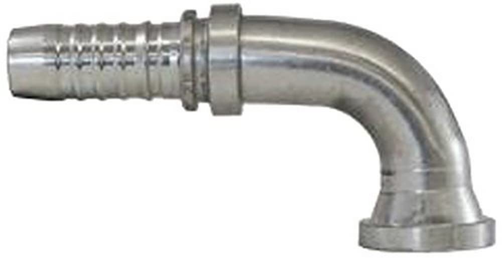 GlobalSpiral Couplings Gates 12GS-20FL90-054, Code 61 O-Ring Flange, Zinc Plated Carbon Steel, 5.16", 90° Bent Tube, 3/4" ID