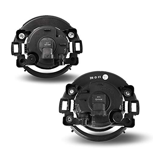 OEM Series Winjet Fog Lights for [2005-2015 Nissan Xterra] [2010-2017 Frontier][2018 2019 Nissan Frontier] with H11 12V 55W Halogen Bulbs Fog Lamps Replacement w/Wiring and Switch Kit Clear Lens
