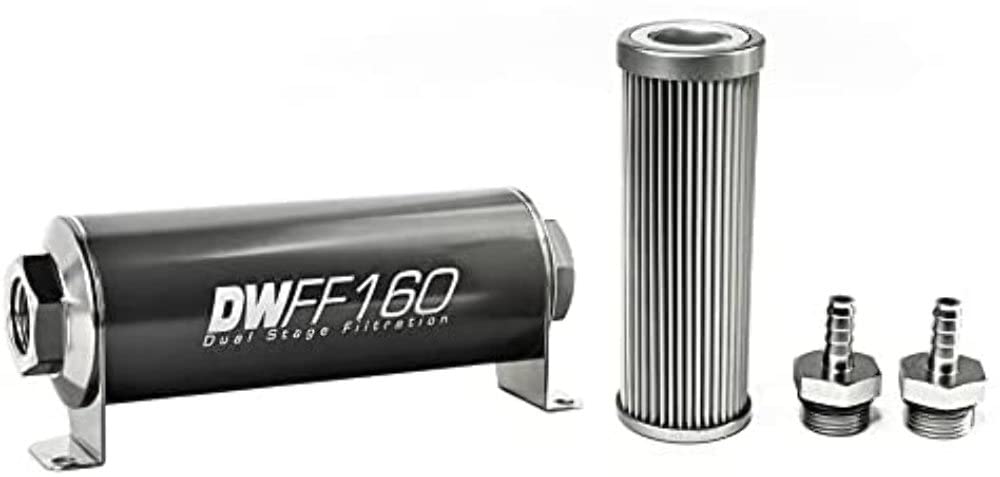 in-line DeatschWerks Fuel Filter and housing kit (8-03-160-010K-516)