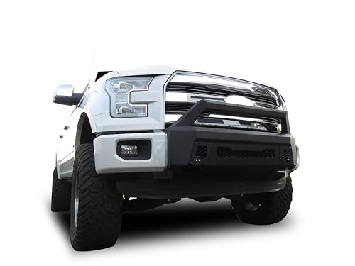 Armour III Black Horse Light Duty Front Bumper Textured Black Compatible with 2015-2017 Ford F-150-AR3LD40NL