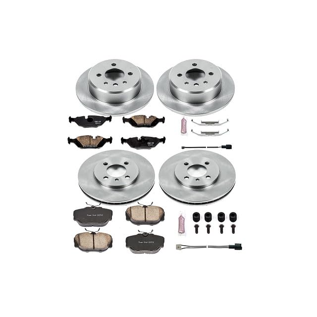 Power Stop Autospecialty KOE4167 Front and Rear Replacement Brake Kit-OE Brake Rotors & Ceramic Brake Pads For BMW 318i, 318is, 325, 325e, 325es, 325i, 325is [Model Specific]