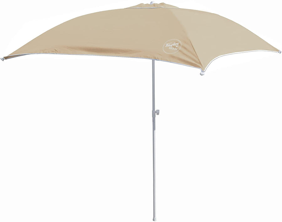 Anchorshade III Boat Shade, Taylor Made, Sand, 6' x 6', Adjustable Aluminum Pole to 8 Feet, UV-Treated Fade-Resistant Nylon, Market-Style Top, Carrying Case, Fits Most Boats and Benches – 22048