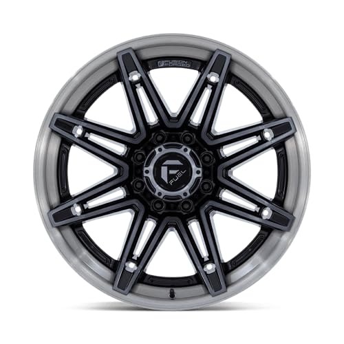FUEL OFF-ROAD FC401 22X10 BRAWL 6X5.5 4.79-18mm GLOSS BLACK WITH BRUSHED GRAY TINT FACE & LIP - FC401BT22106818N