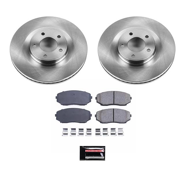 POWERSTOP Autospecialty KOE3057 Front Replacement Brake Kit-OE Brake Rotors & Ceramic Brake Pads For Ford Edge 2007-2014, Lincoln MKX 2007-2015 [Model Specific]