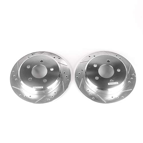 Power Stop Rear AR8152XPR Drilled & Slotted Rotor Pair For Ford Crown Victoria 1996-2002, Lincoln Town Car 1996-2002, Mercury Grand Marquis 1996-2002 [Model Specific]
