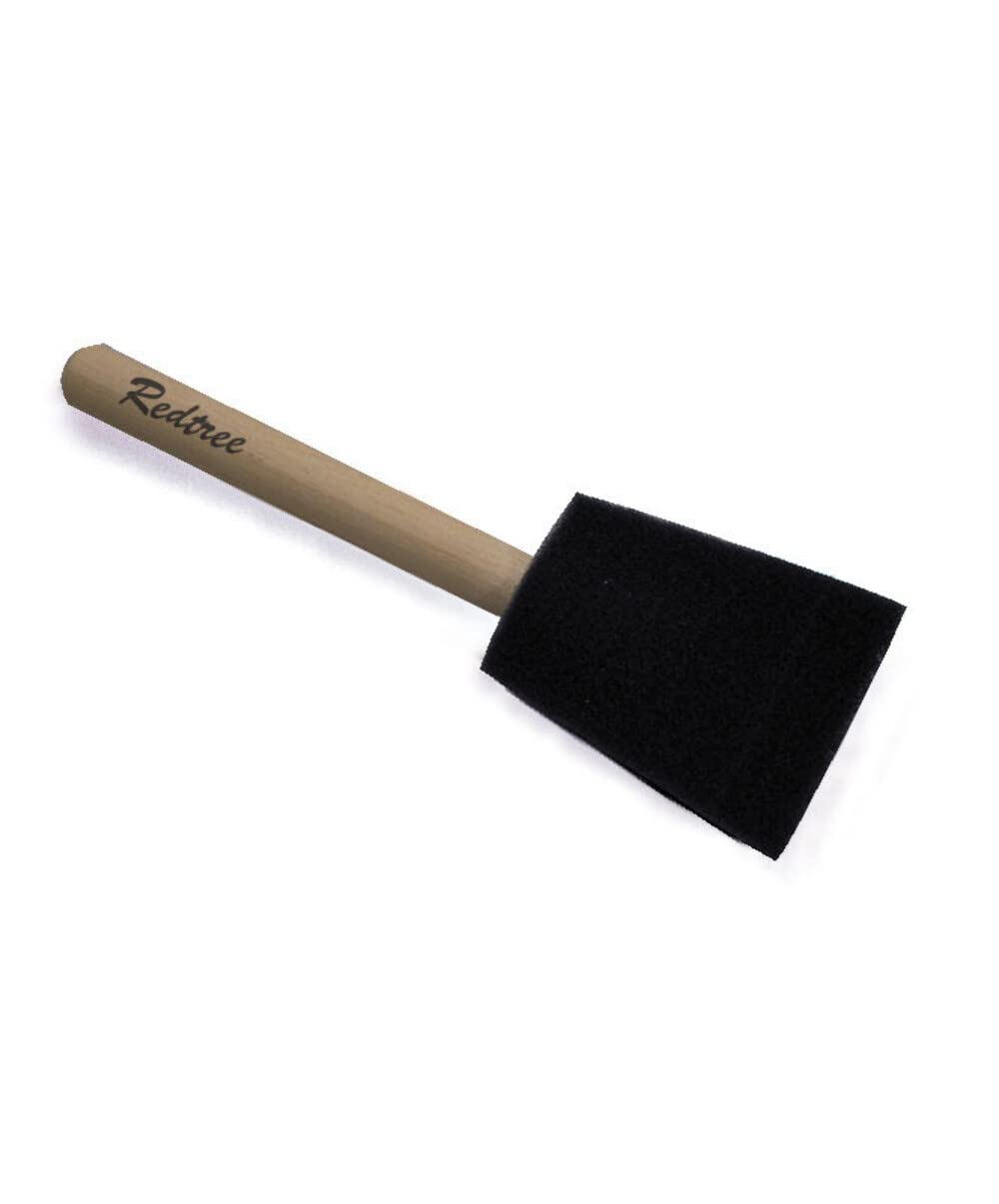 Disposable Foam Paint Brush REDTREE - 1"
