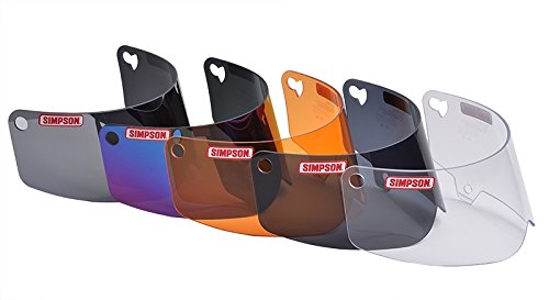SIMPSON Motorcycle Helmet Outlaw Bandit Snell/DOT Replacement Shield - Dark Smoke - Sizes Medium and Large
