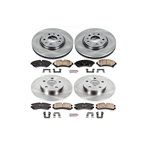 Power Stop Autospecialty KOE2732 Front and Rear Replacement Brake Kit-OE Brake Rotors & Ceramic Brake Pads
