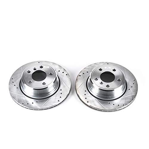 Power Stop Rear EBR668XPR Drilled & Slotted Rotor Pair For BMW X5 2002-2006 [Model Specific]