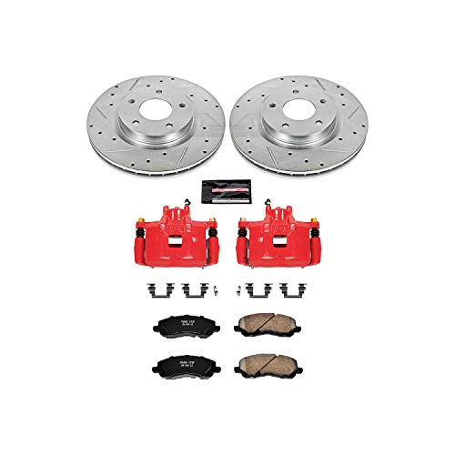 Power Stop Z23 Evolution Sport Front Caliper Brake Kit- Brake Rotor, Brake Caliper and Carbon-Fiber Ceramic Brake Pads