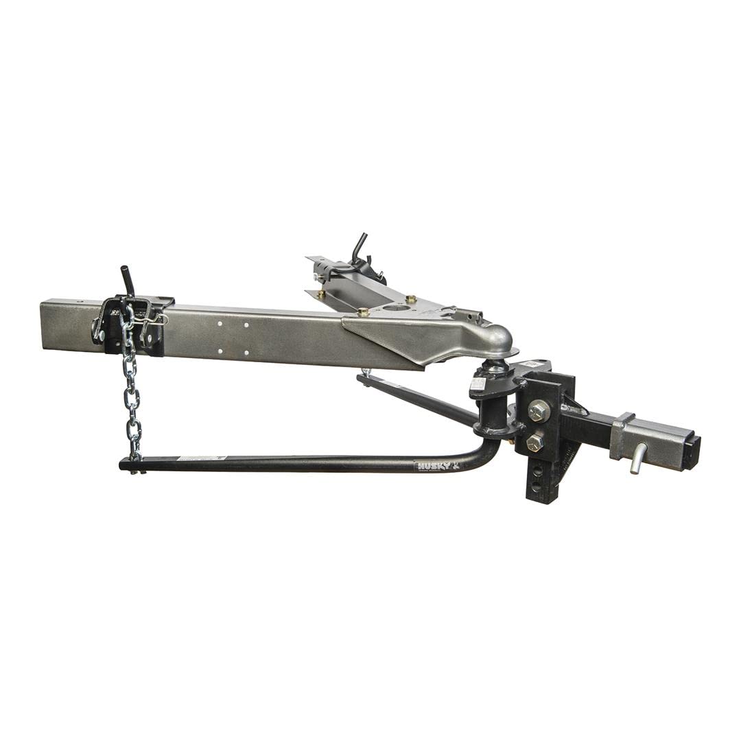Husky Round Bar 31423 Weight Distribution Hitch with Bolt-Together Ball Mount/Shank Assembly 1200 Lbs Max Tongue