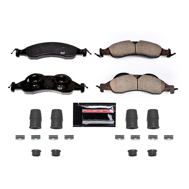 Power Stop Z23-1278 Z23 Evolution Sport Carbon Fiber Infused Ceramic Brake Pads with Hardware For Ford Expedition 2007-2009 Lincoln Navigator 2007-2009 [Vehicle Specific]