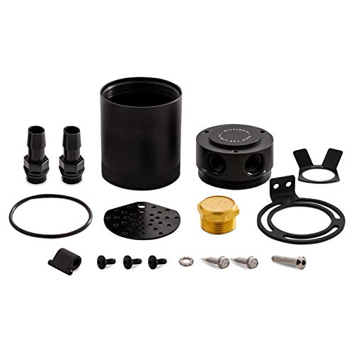 Mishimoto Compact Baffled Oil Catch Can, 2-Port, MMBCC-CBTWO-BK Black
