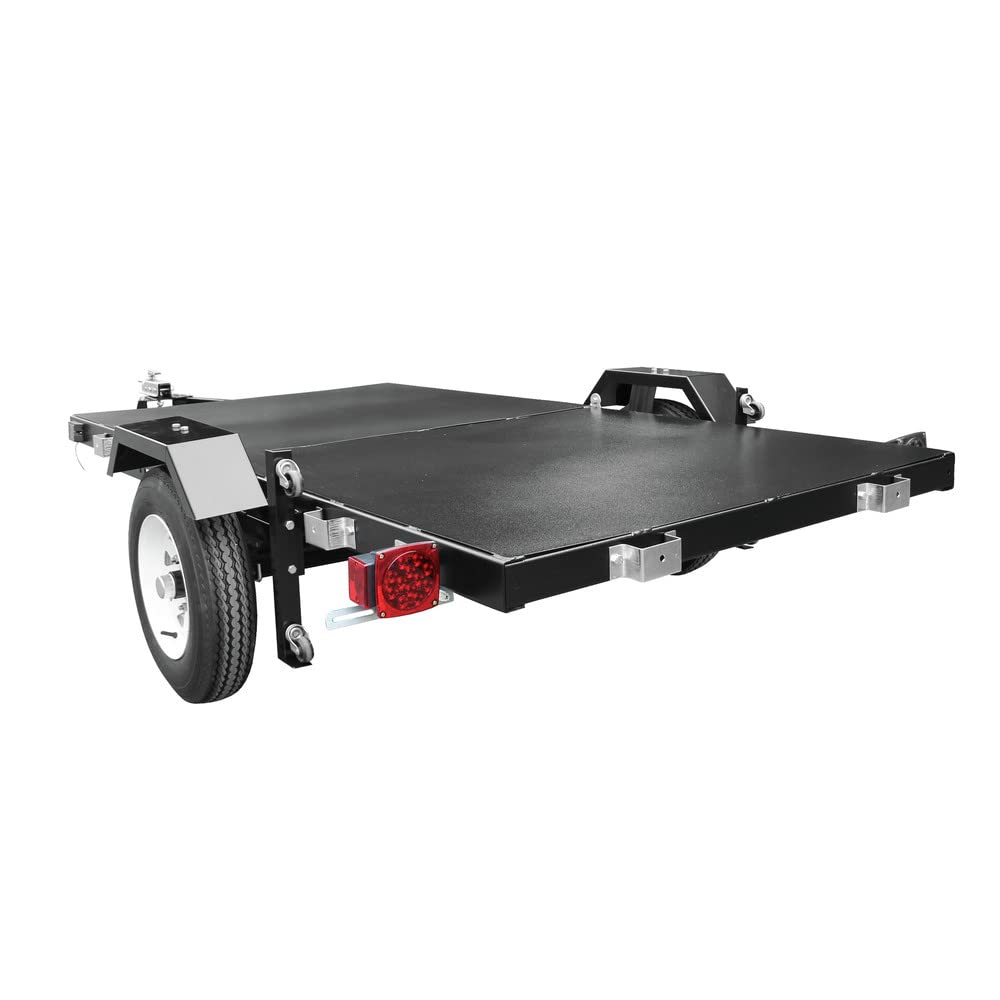 4 x 8 DK2 Single Axle Folding Utility Trailer, Load Capacity 1450 lb, Deck Length 8 ft, Deck Width 4 ft, Model# MFT4X8