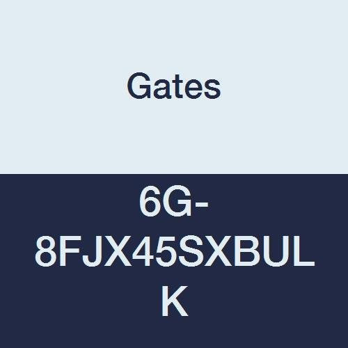 MegaCrimp Couplings, Gates 6G-8FJX45SXBULK Female JIC 37 Flare Swivel, Zinc Plated Carbon Steel, 3.51", 45° Bent Tube, 3/8" ID (Pack of 100)