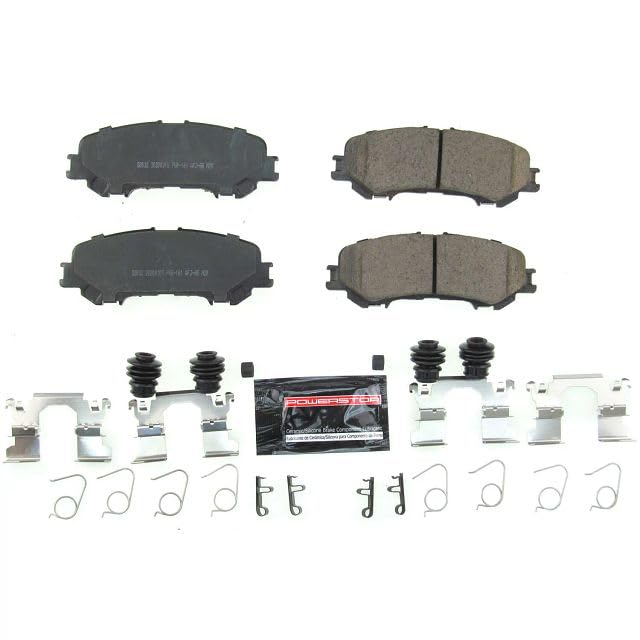 Power Stop Z23-2032 Z23 Evolution Sport Rear Carbon Fiber Infused Ceramic Brake Pads with Hardware For Nissan TITAN 2017-2022 [Vehicle Specific]